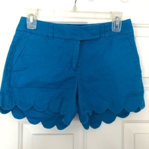 Royal Blue J. Crew Factory Scalloped Shorts